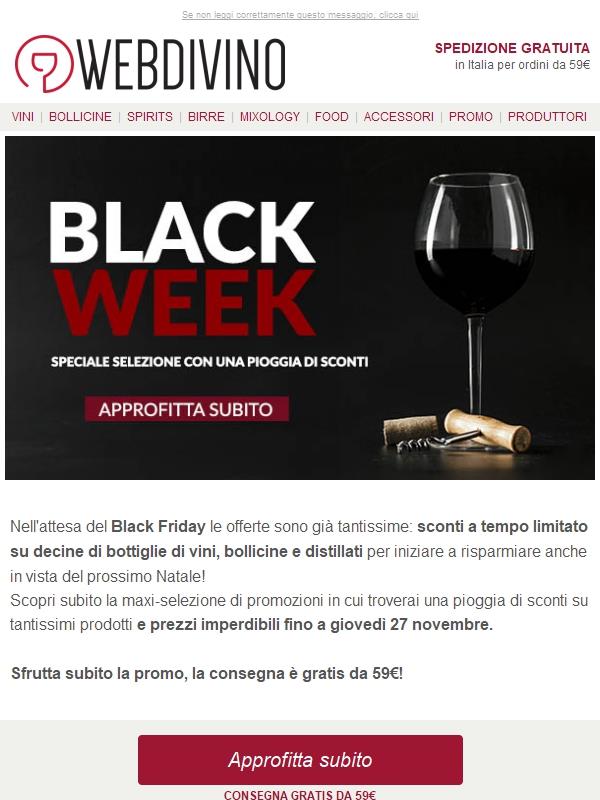 Black Week ⚫ Sconti a tempo spettando il Black Friday!