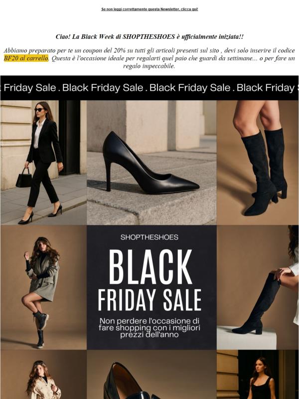 PRONTA PER IL BLACK FRIDAY?