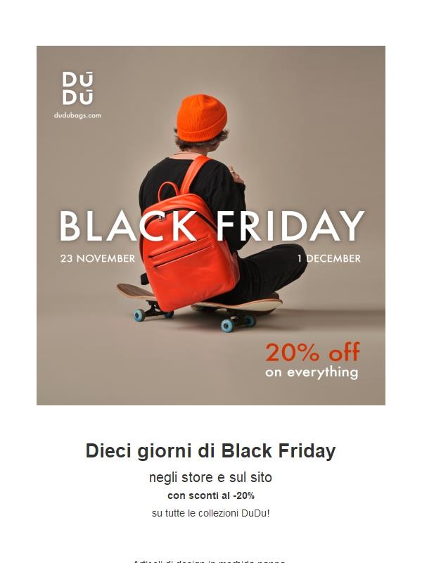 Arriva il Black Friday DuDu, dieci giorni di sconti! 😍