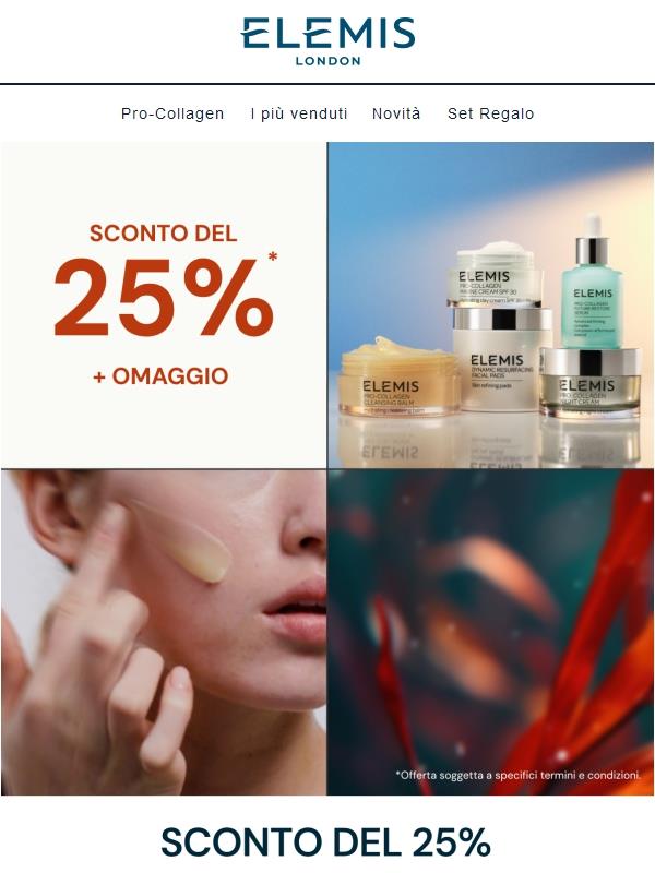 25% di sconto sui nostri bestseller skincare ⚡