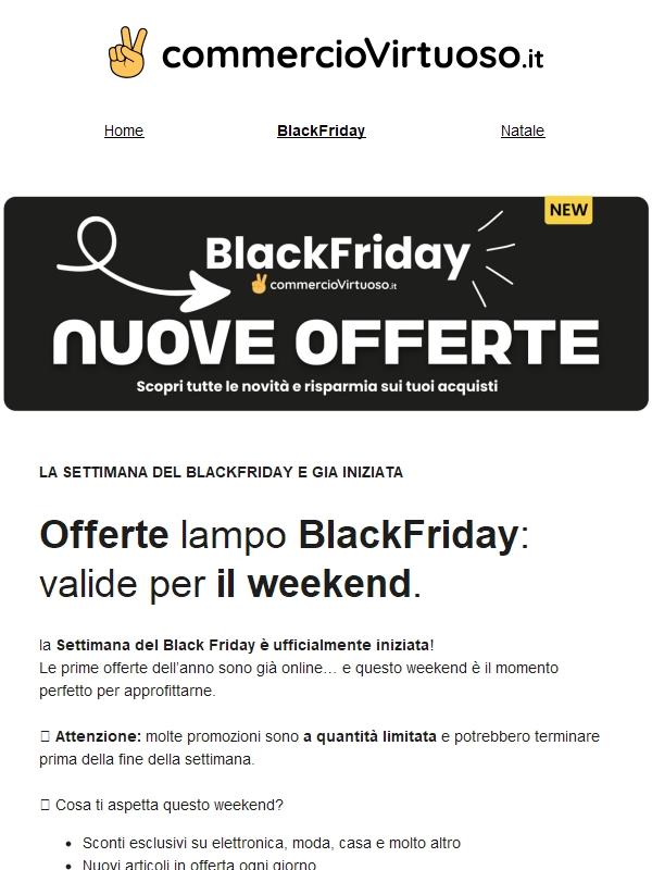 Black Friday: nuove offerte appena arrivate 🔥