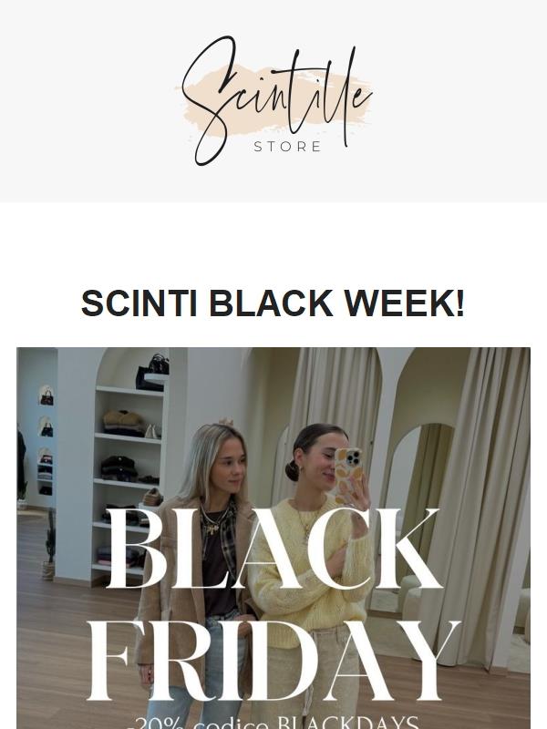 Siete pronte? La BLACK WEEK è QUI!😎🖤