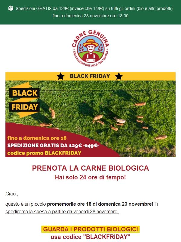 🐂 🌱Carne Bio Grass Fed: ultime 24 ore