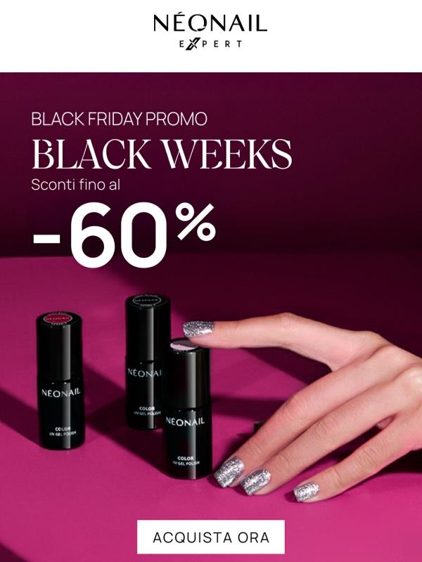 ⭐ Black Weeks continua: fino al -60% su tutto