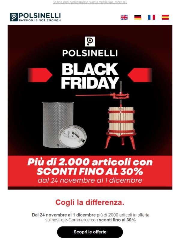 Il Black Friday è arrivato da Polsinelli ✨