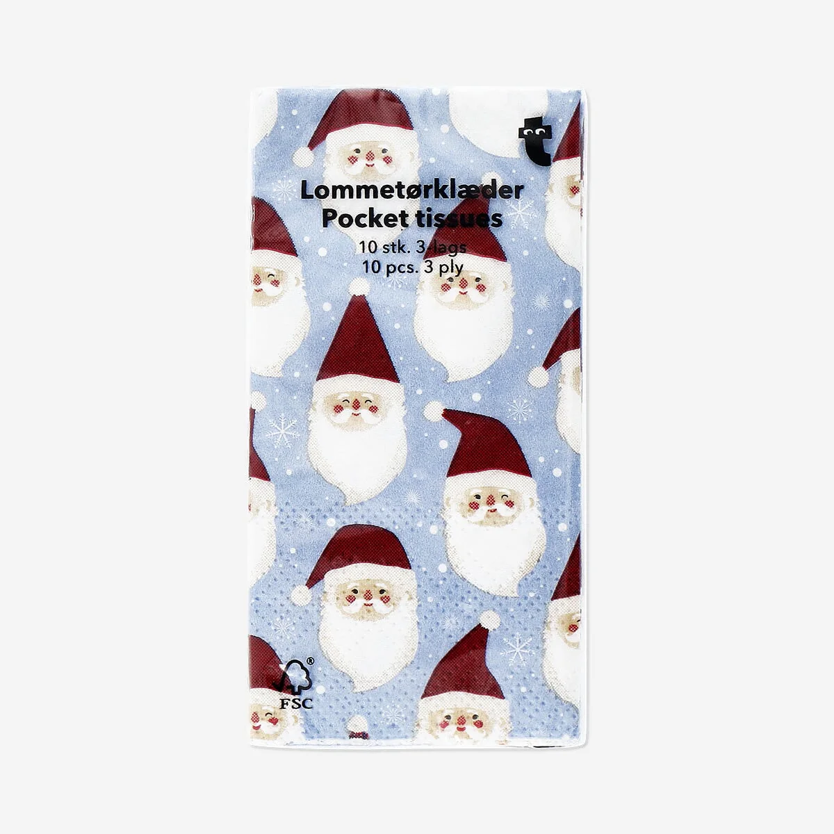 Image of Santa pocket tissues - 10 pcs