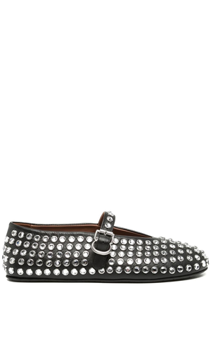 Strass embellsihed leather ballets