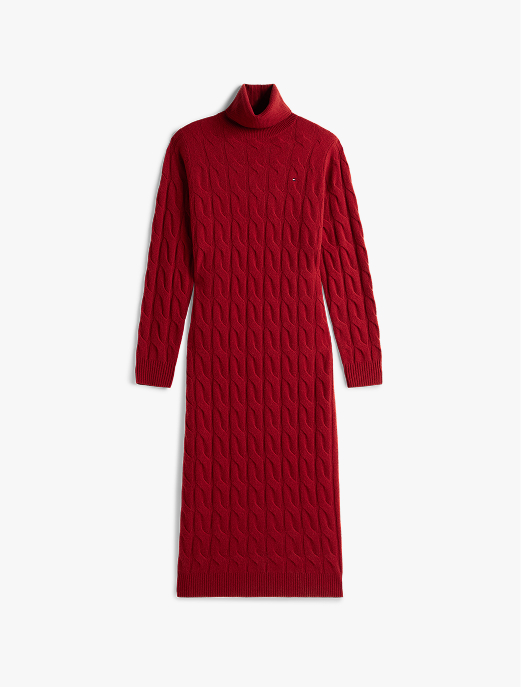 Vestito pullover midi in morbida lana