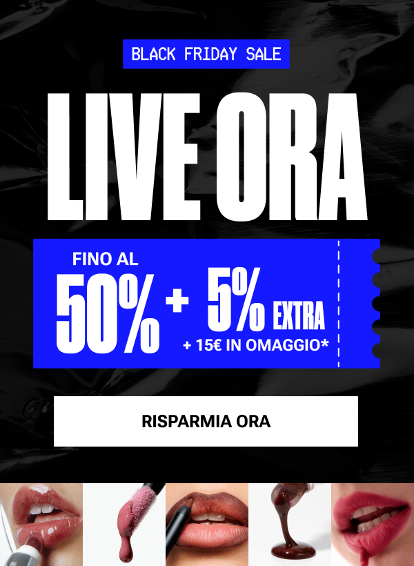 BLACK FRIDAY SALE – Fino al 50% + 5% extra + 15€ in regalo*