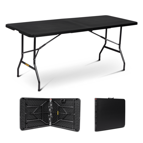 Tavolo Pieghevole Proworks 180x70x74 cm Nero
