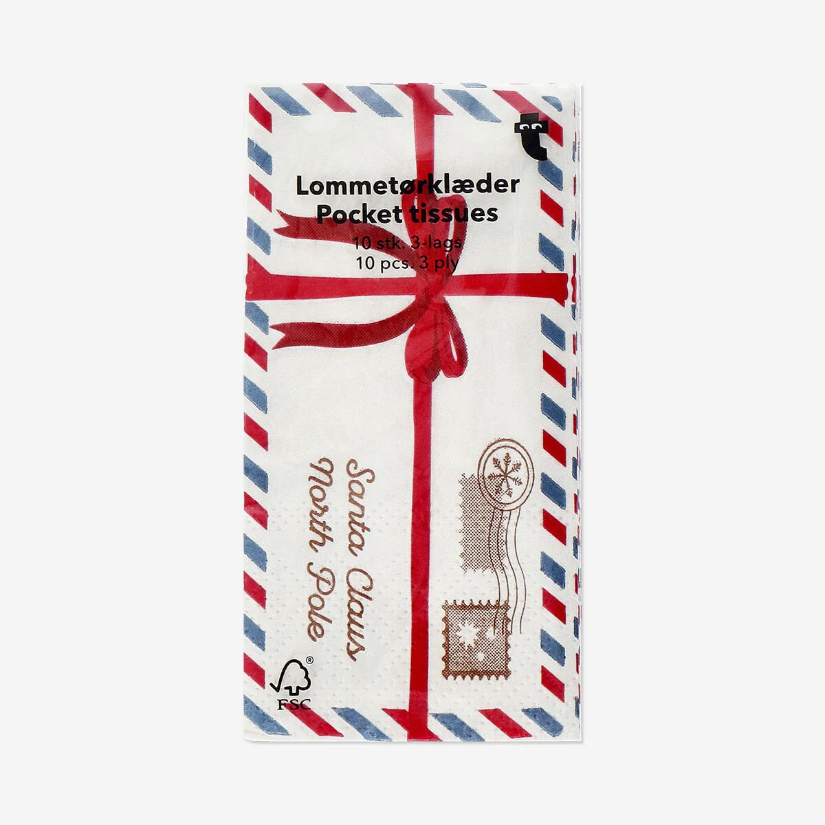 Image of Christmas letters pocket tissues - 10 pcs