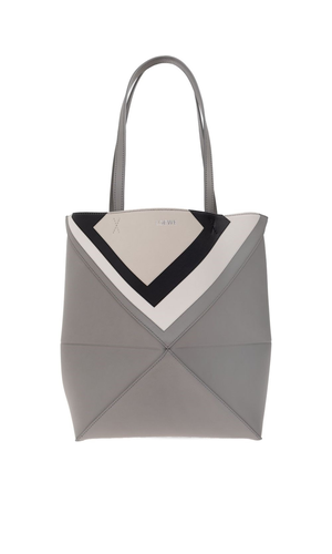 Puzzle Fold Square medium leather tote