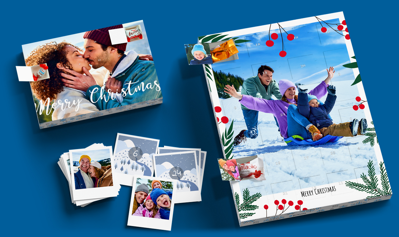 Vari tipi di calendario dell'Avvento personalizzati Pixum