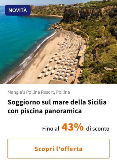 Soggiorno sul mare della Sicilia con piscina panoramica