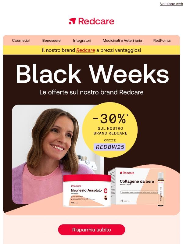 Valido solo pochi giorni: -30% su tutti i prodotti Redcare! 🚨