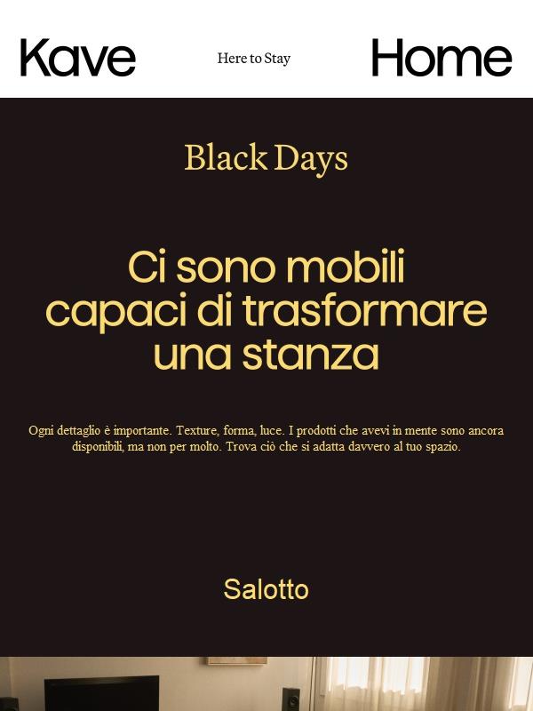 Un mobile per ogni stanza | Black Days