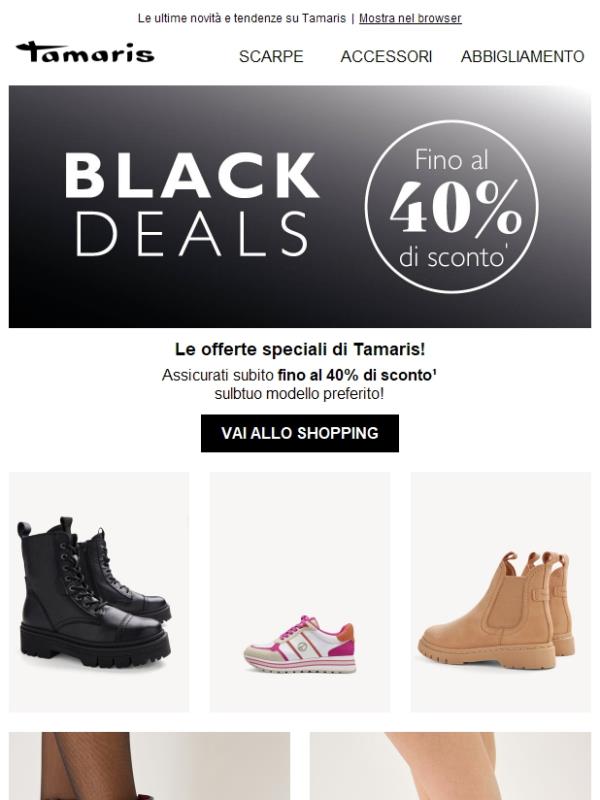 Fino al 40% di sconto sul tuo stile preferito!