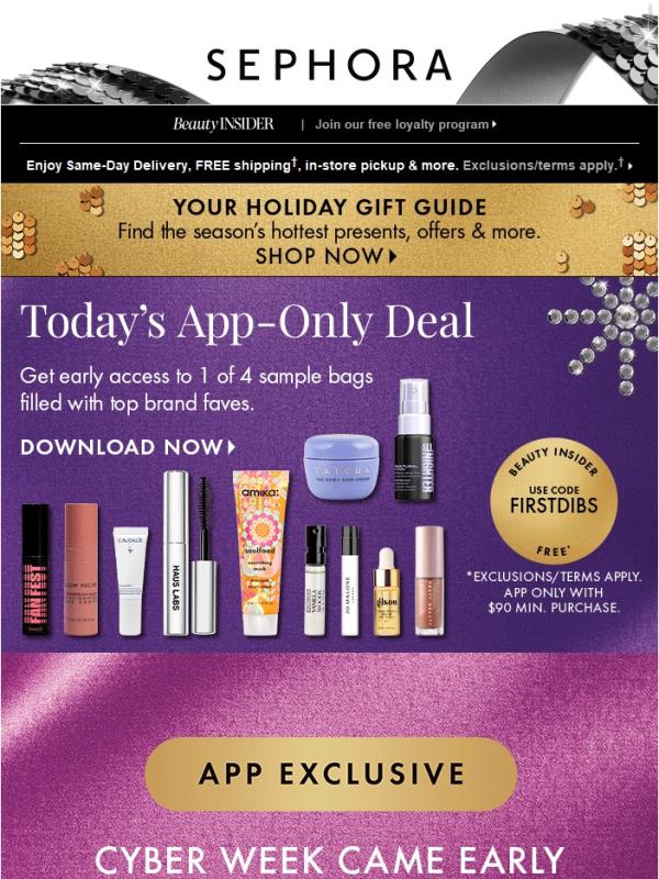 PSA 📣 Cyber Week starts early on the app!