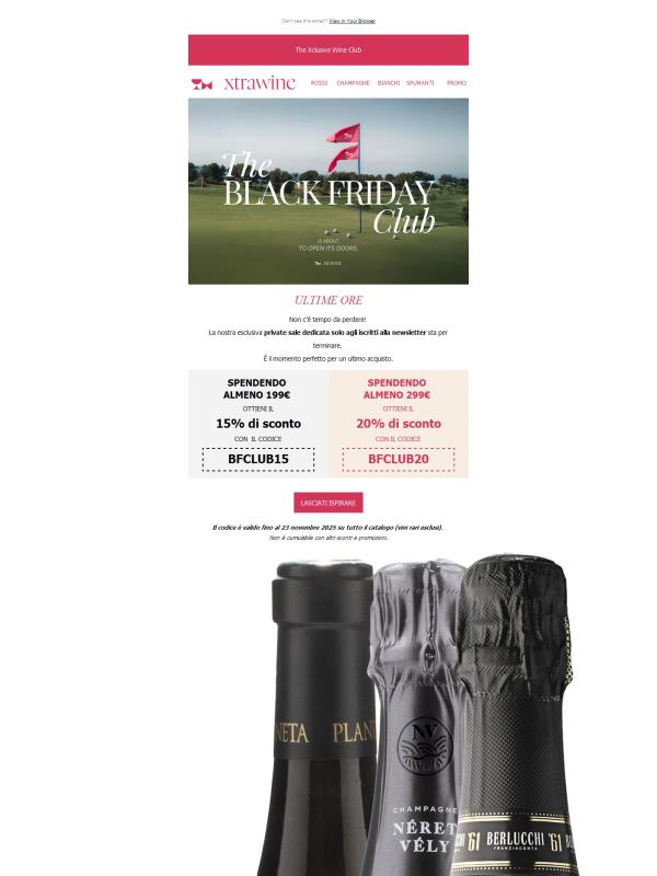 EARLY BLACK FRIDAY: ULTIME ORE!