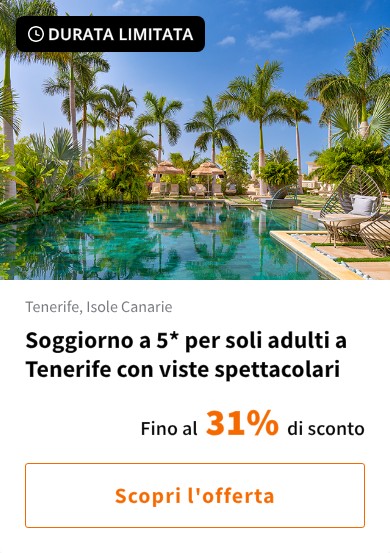 Soggiorno a 5* per soli adulti a Tenerife con viste spettacolari