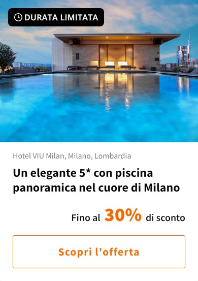 Un elegante 5* con piscina panoramica nel cuore di Milano