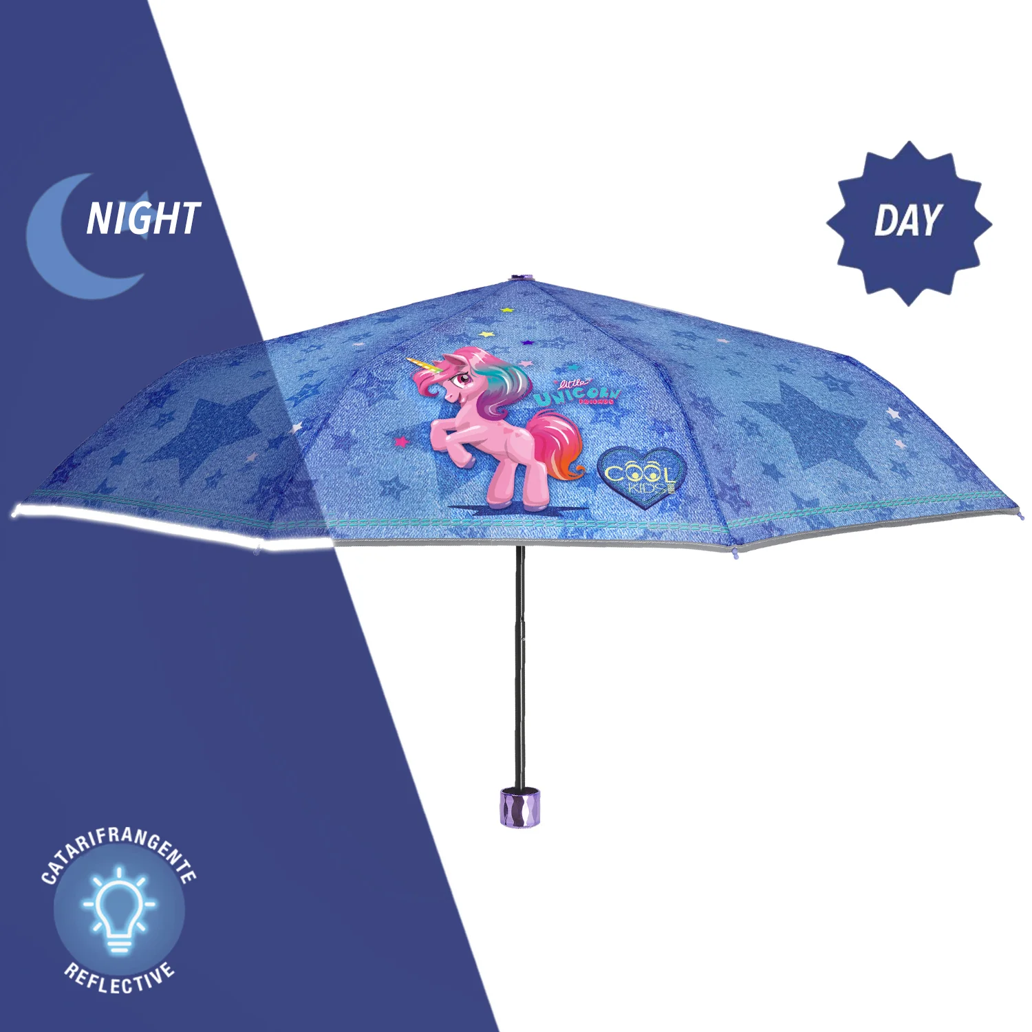 Image of Ombrello Unicorno Mini Denim