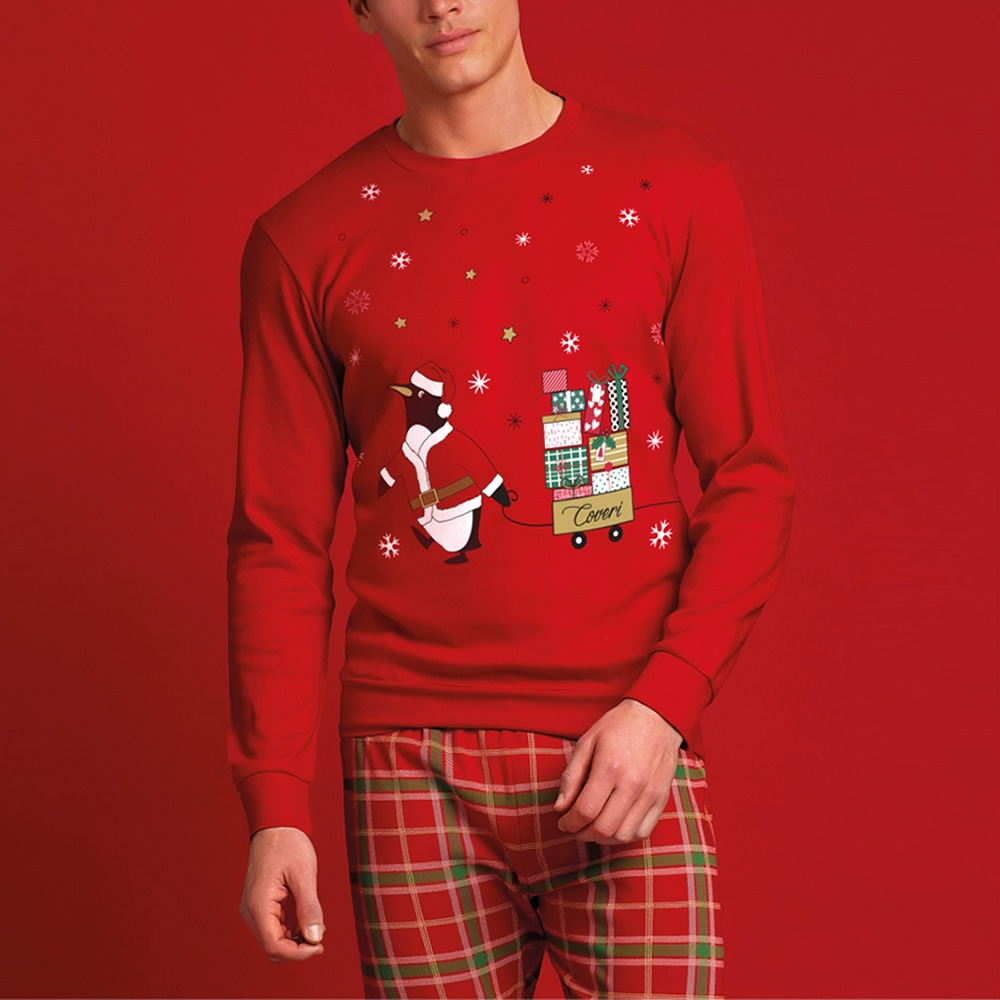 Image of PIGIAMA CHRISTMAS 2187 CALDO COTONE UOMO ENRICO COVERI