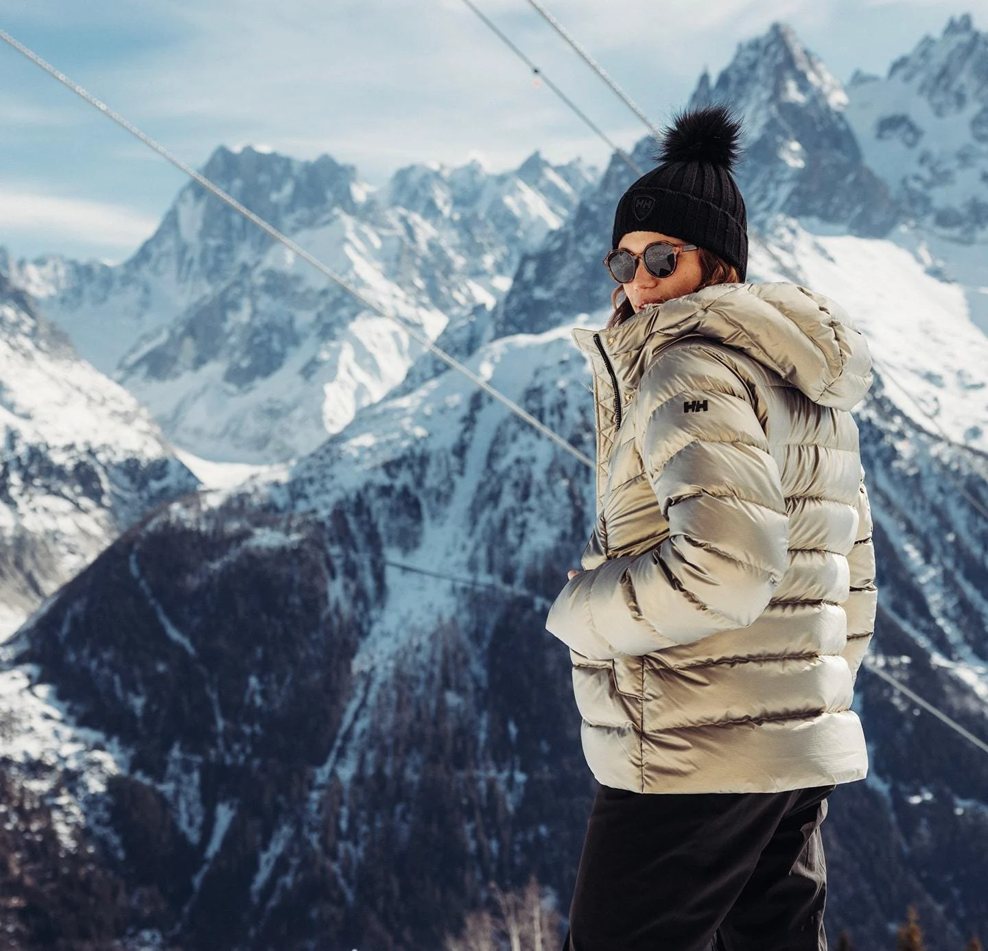 Woman wearing Helly Hansen gear