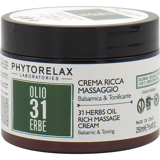 Crema Ricca Massaggio Balsamica e Tonificante - Olio 31 Erbe