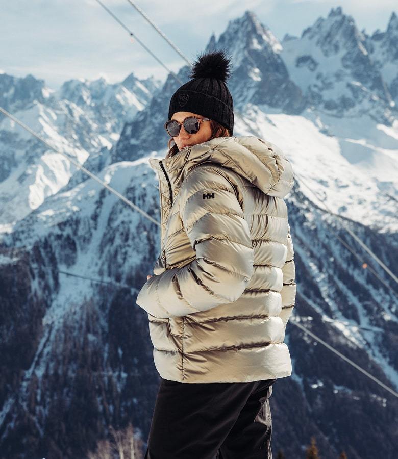 Woman wearing Helly Hansen gear