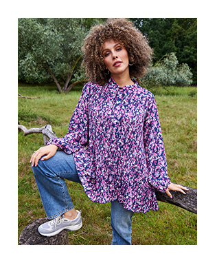 Blusa con plissettatura