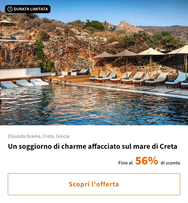 Un soggiorno di charme affacciato sul mare di Creta