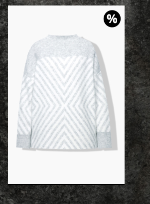 Maglione con design grafico, collo alto e maniche lunghe