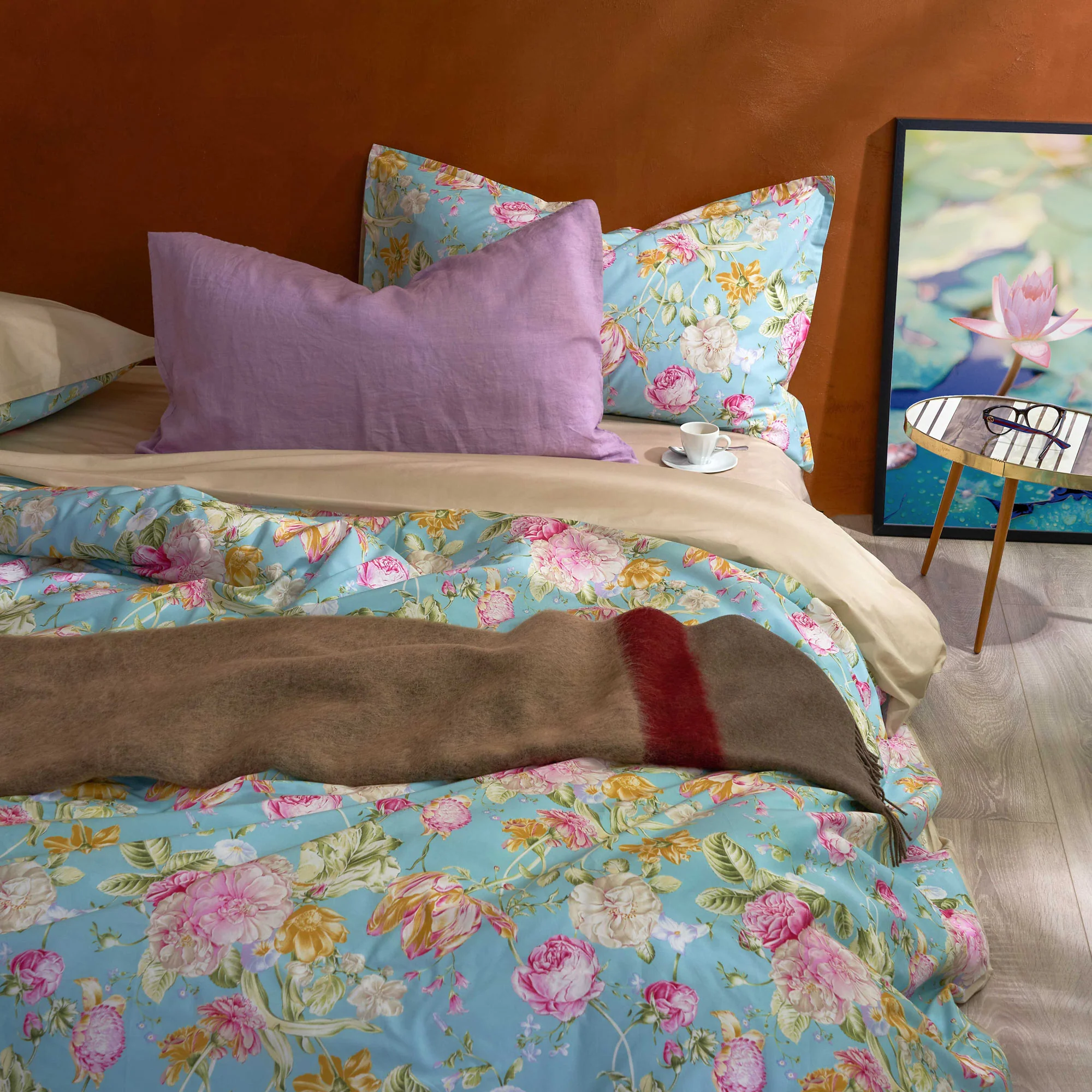 Image of Parure Copripiumino in Percalle di Cotone <br>- <b>Floraison</b>