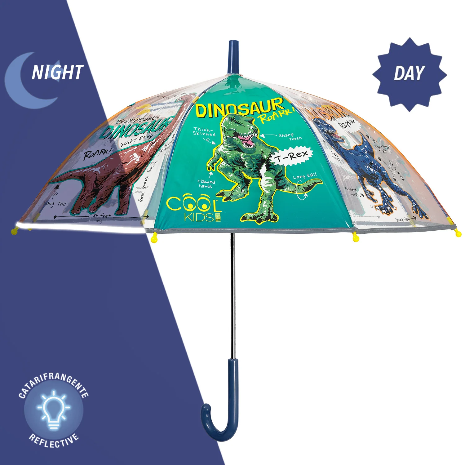 Image of Ombrello Trasparente Dinosauri 