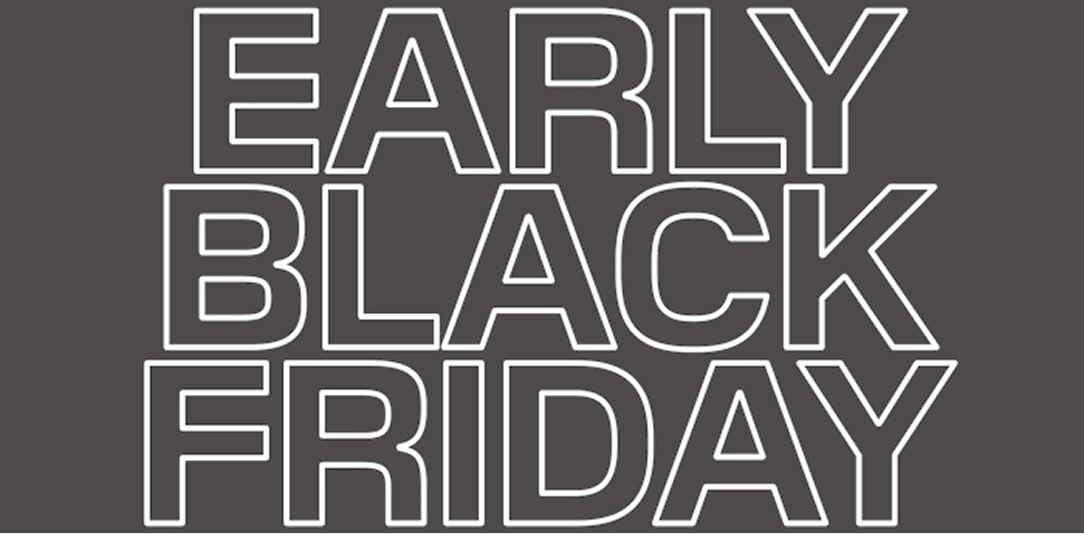 Trascina l'ortografia del testo «EARLY BLACK FRIDAY».