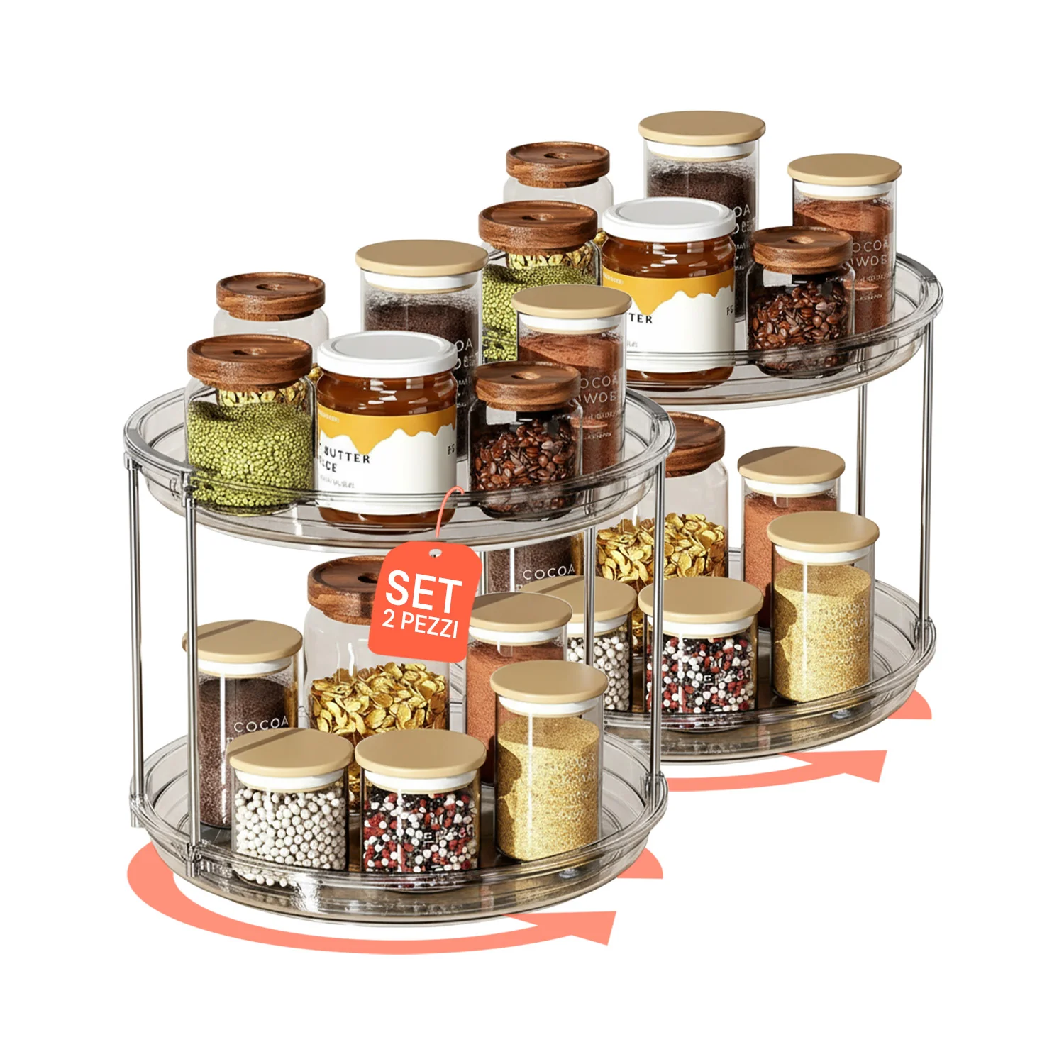 Image of Set 2 Organizer Rotanti 360° Impermeabili 