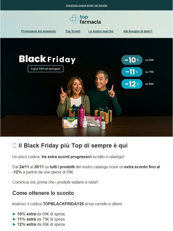 🔥 Il Black Friday più Top di sempre è iniziato!