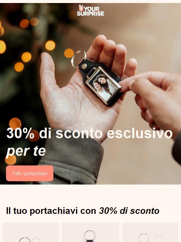 Solo oggi 30% di sconto su TUTTI i portachiavi