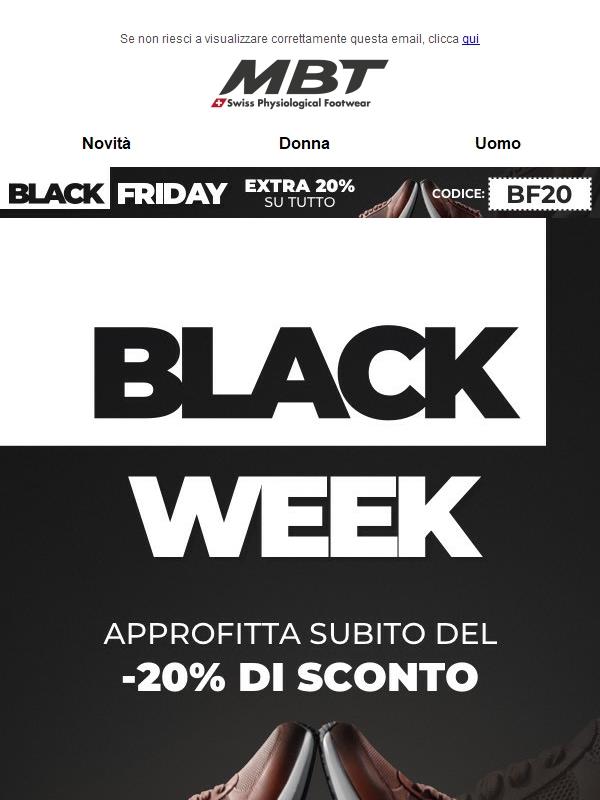 Black Week inizia ora -20%