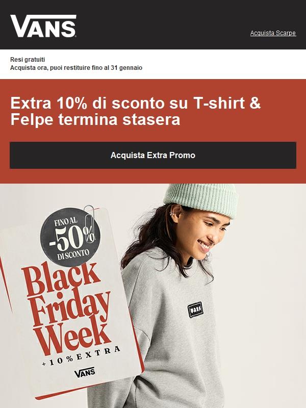Ultime ore per risparmiare alla grande su T-shirt & Felpe