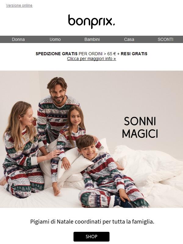 Pigiami e biancheria da letto natalizi