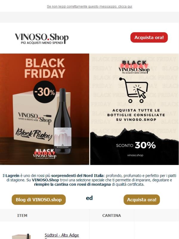 🍷 VINOSO | Black Friday: Il Lagrein, uno dei rossi più sorprendenti del Nord Italia.