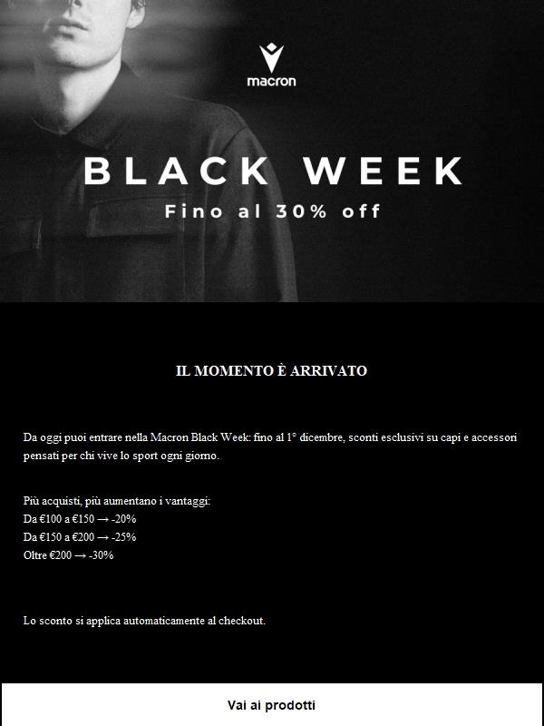 È iniziata la Macron Black Week