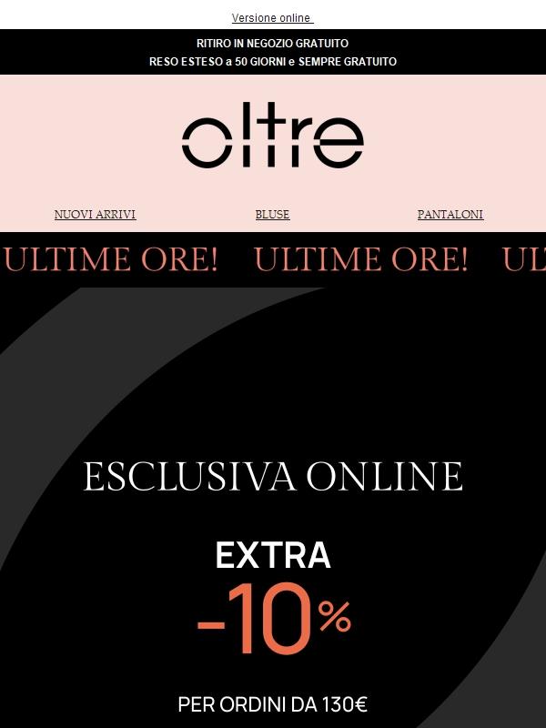 ⌛Ultime ore: extra -10% sul Black Friday! ⌛