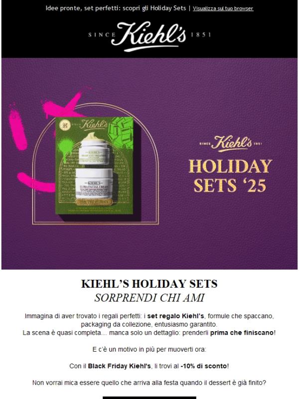 Hai già scelto il tuo regalo Kiehl’s?