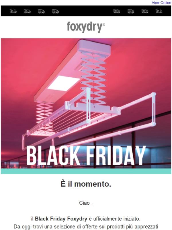 Black Friday Foxydry: si parte 🖤