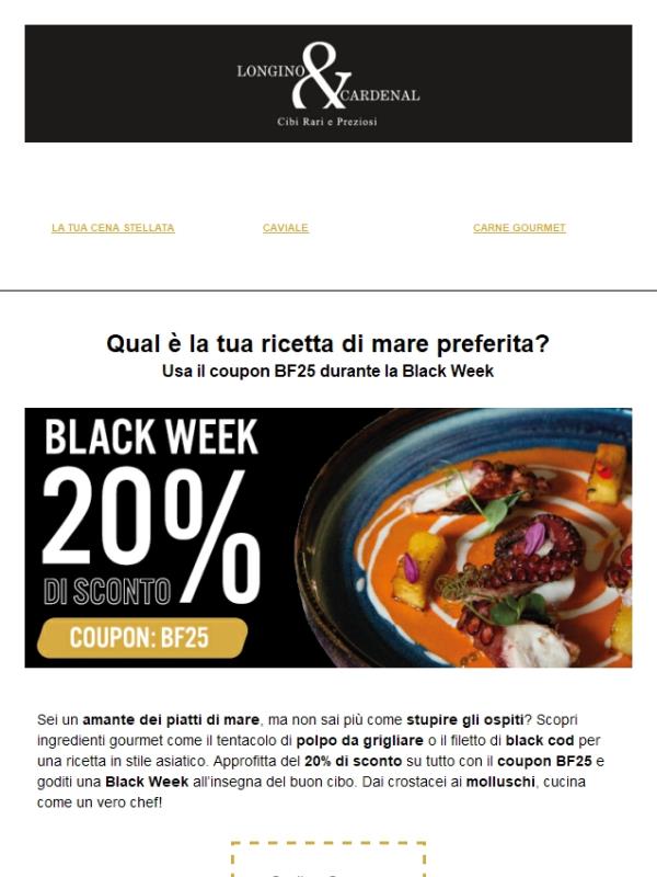 🐙 Il Pranzo di Pesce al 20% di Sconto! | Scopri la Black Week