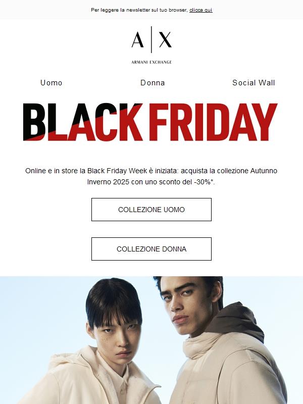 BLACK FRIDAY WEEK: scopri la promozione