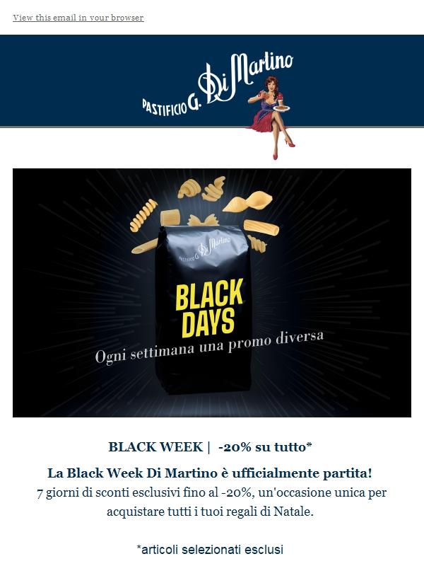 La Black Week è ufficilamente iniziata 🍝